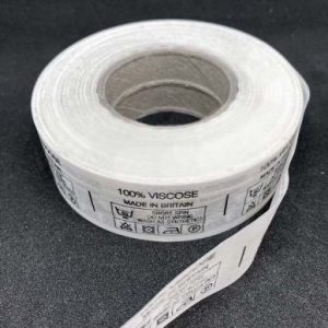 Wash Care Label: “100% Viscose Made in Britain”