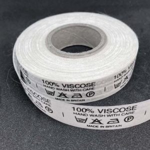 Wash Care Label: “100% Viscose El Wash ile Care”