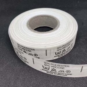 Wash Care Label: “50% Polyester 50% Viscose”