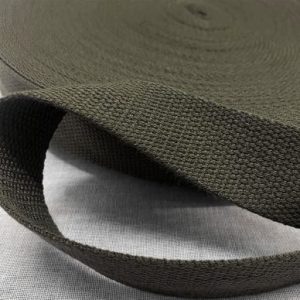 Pamuklu Polyester Şerit 30mm (1¼”), Askeri Yeşil