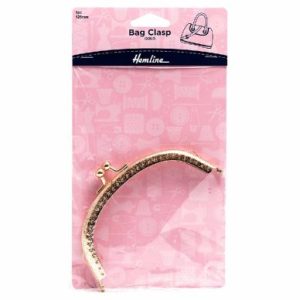 Hemline Bag Clasp 12.5cm, Altın