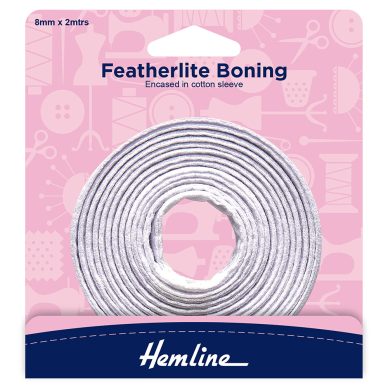 Hemline Featherlite Boning 08mm, Beyaz