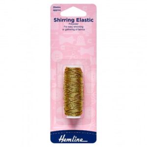 Hemline Shirring Lastik, Altın