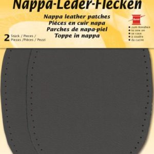 Kleiber Nappa Leather Patches, Koyu Gri
