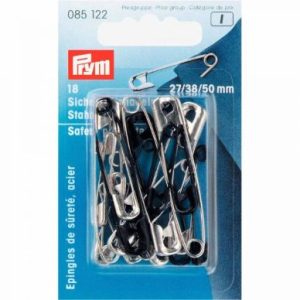 Prym Karışık Safety Toplu İğneler, Siyah & Gümüş