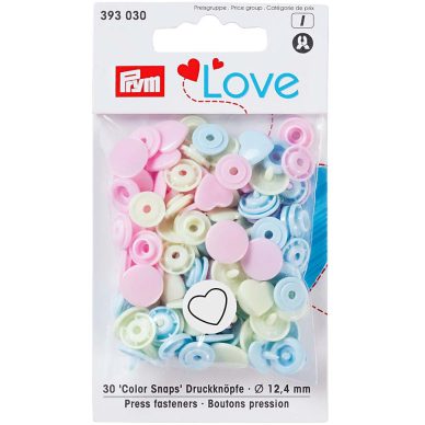 Prym Renk Çıtçıts - Love Edition, Bebek Pembesi & Mavi Hearts