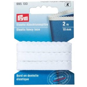 Prym Fancy Dantel Lastik 10mm, Beyaz