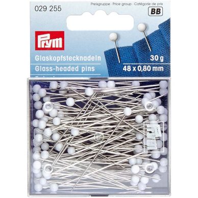 Prym Glass-Headed Toplu İğneler, Beyaz