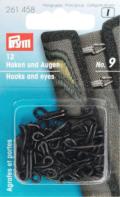 Prym Kopças (için Jerkins) No.9, Siyah