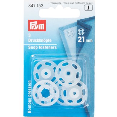 Prym Çıtçıt Fasteners, Transparent Plastic (Round)