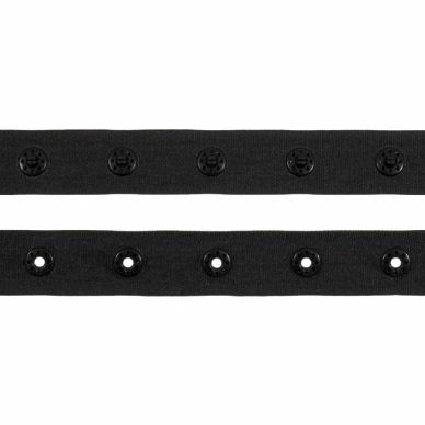 Çıtçıt Çıtçıt Şerit 18mm, 2.5cm spacing, Siyah